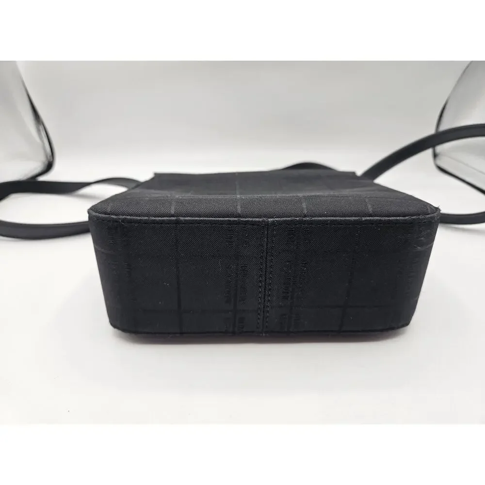 Nine West Women's Black Crossbody Bag Square‎ Pockets Magnet Snap Close